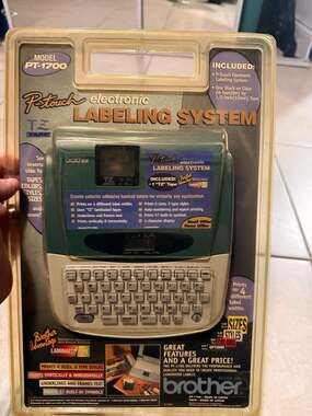 Vintage 1999 Brother P-Touch PT-1700 Electronic Labeling System New in Blister